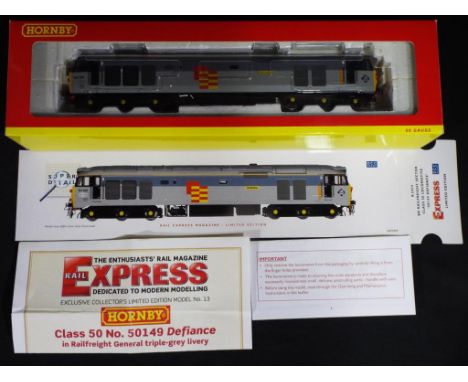 Model Railways - Hornby OO gauge Class 50 diesel Limited Edition 203 of 1000 with instructions and certificate, item appears 