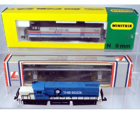 Model Railways - Lima, Minitrix and other - three N gauge locomotives, two boxed comprising 220204, 2010 and a diesel locomot