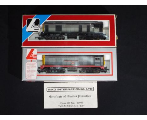 Model Railways - two Lima OO gauge Class 20 diesel locomotives, comprising 20088 and 20906, models appear to be in near mint 