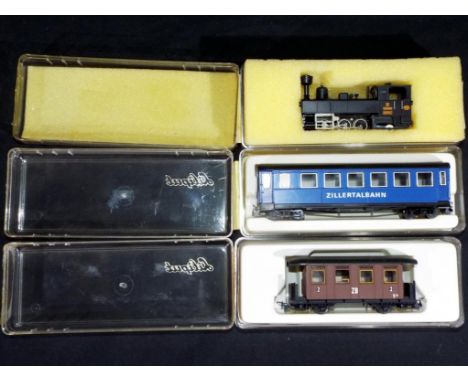 Model Railways - Liliput - a boxed Liliput HO scale locomotive No. 701, together with two boxed rolling stock items No. 714 a
