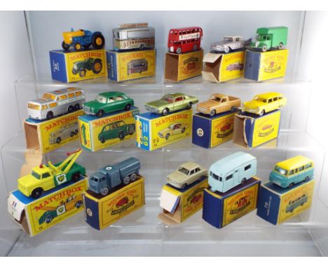 Diecast - Lesney and Matchbox - fifteen diecast vehicles in original boxes to include No. 64 MG 1100, No. 70 Thames Estate Ca