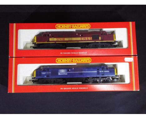 Model Railways - Hornby OO gauge, two class 37 diesels comprising R2060C and R2012A, items appear to be near mint to mint con