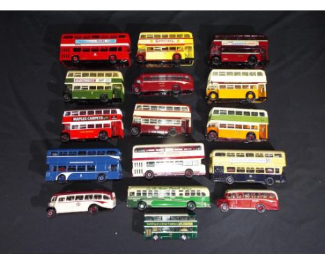 Diecast, Corgi - sixteen unboxed Corgi diecast model buses, lot includes Scout Duple Coach, Yorkshire Rider Metro bus, East K