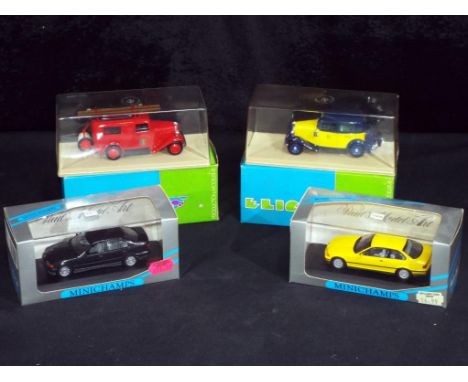 Diecast - Minichamps, Eligor - four boxed Minichaps and Eligor diecast model vehicles to include Minichamps 023321 BMW 3 Seri