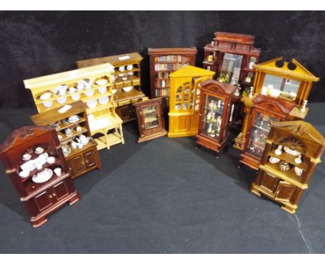 Dolls House Accessories - a collection of twelve good quality doll's house accessories comprising ceramic tea services, minia