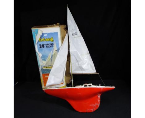 Tri-ang - a twenty four inch Tri-ang racing yacht being a scale model of an ocean cabin racer, in original box ref.no.404Y, b