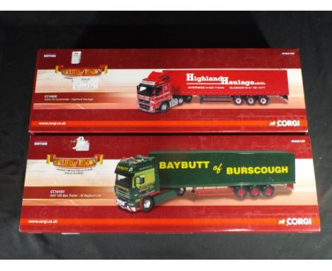Diecast -Corgi two 1:50 scale trucks, comprising CC14101 and CC1408, trucks appear to be in mint condition in very good to ex