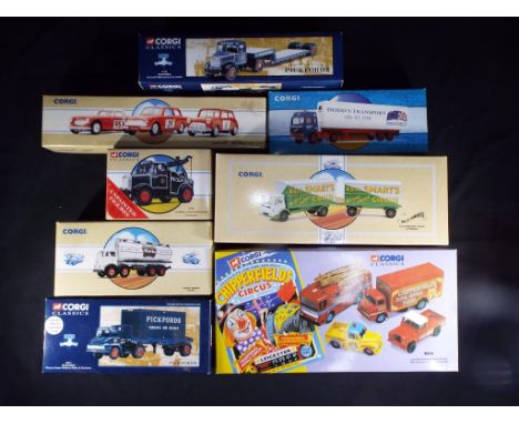 Diecast - Corgi - eight boxed Corgi diecast vehicles, including 16702 Scammell Highwayman Low Loader Pickfords, 97891 AEC Mer