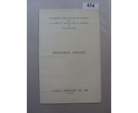 1958 A Memorial Service held on 23/02/1958, for the Munich Disaster, this memorial service was held at the Cathedral and Coll