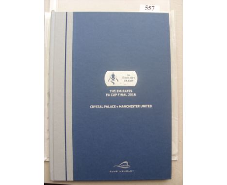 2016 FA Cup Final, Manchester Utd v Crystal Palace, a limited edition hardback programme from the game played at Wembley on 2
