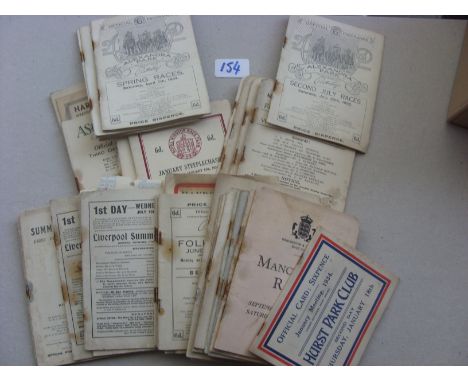 1930's Horse Racing, a collection of 36 Racecards from various tracks, including, Ascot, Alexandra Park, Gatwick, Hurst Park,
