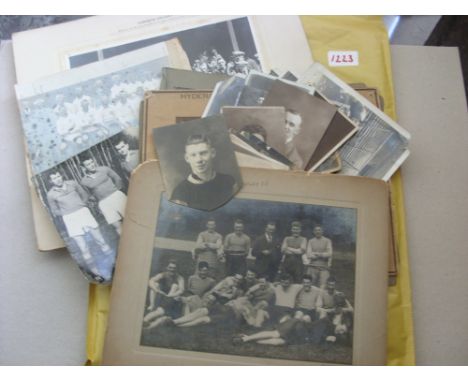 Burnley, a collection of older photographs, team groups, many in poor condition, some relating to Burnley players, including 
