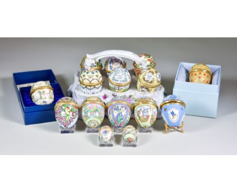 Thirty Halcyon Days Enamel Boxes, Modern, including - thirteen Easter eggs, two smaller Easter eggs, The Grand National 150th