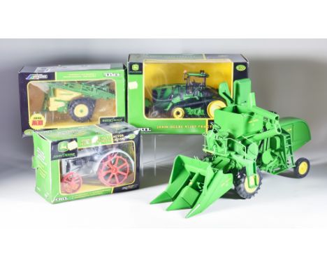 A Quantity of ERTL Farm Vehicles, Various Scales, comprising - John Deere Prestige Collection Combine Harvester, John Deere, 