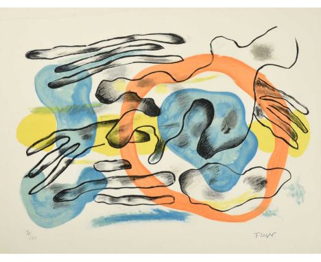 Fernand Léger (1881-1955)"Les Nuages"Numbered 38/180, lithograph, 49cm by 64cmCondition report: The signature is printed.Slig