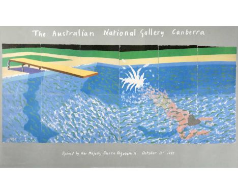 After David Hockney OM, CH, RA (b.1937)Poster for The Australian National Gallery, CanberraOpened by Her Majesty the Queen El