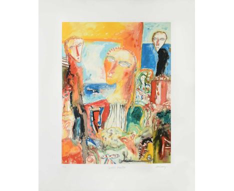 John Bellany CBE, RA (1942-2013) Scottish"Celtic Maiden"Signed, inscribed and numbered V/VI, screenprint, 95.5cm by 75.5cm (u