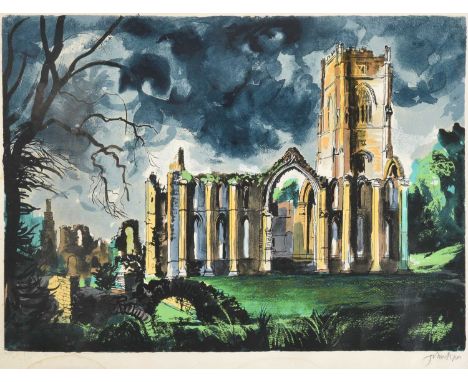John Egerton Christmas Piper CH (1903-1992)''Fountains Abbey''Signed and numbered 81/150, lithograph, 48cm by 63cmArtist's Re