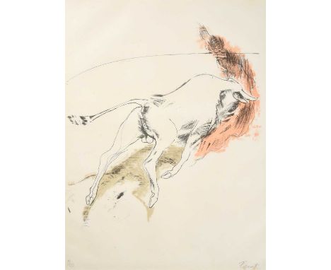 Dame Elisabeth Frink CH, DBE, RA (1930-1993)"Bull"Signed and numbered 10/25, lithograph, 76cm by 57cmSold together with the f