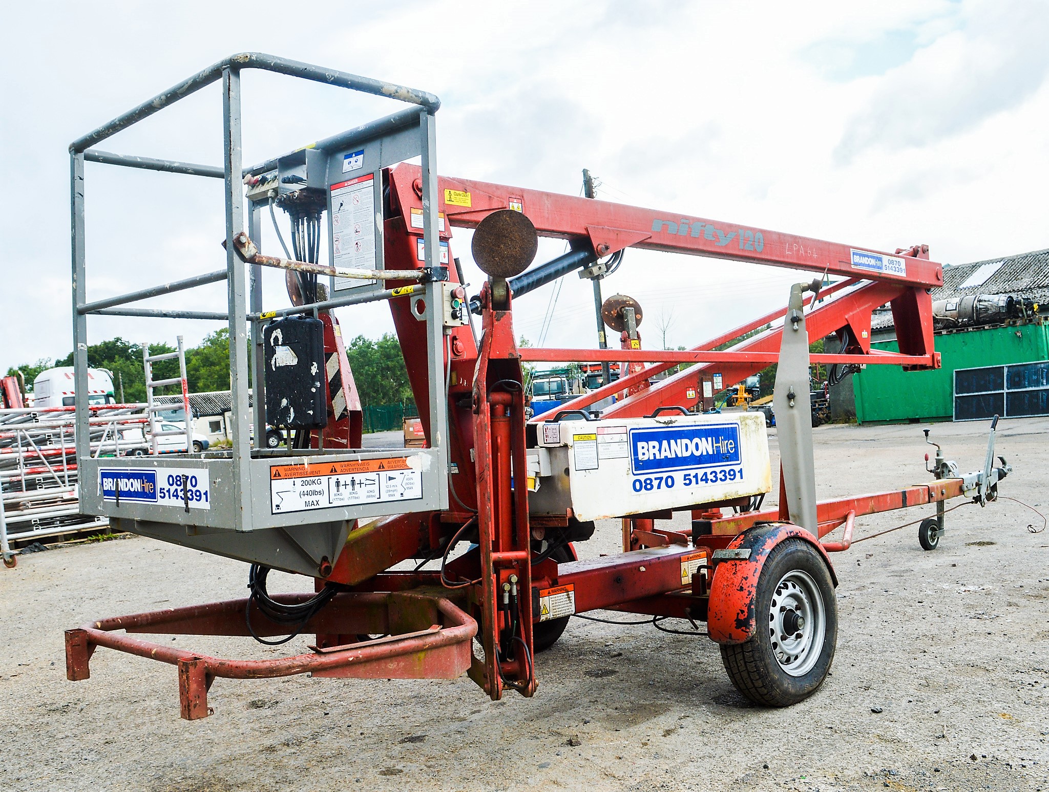 Nifty Lift 120 HE mobile fast tow boom lift access platform Year: 2005 ...