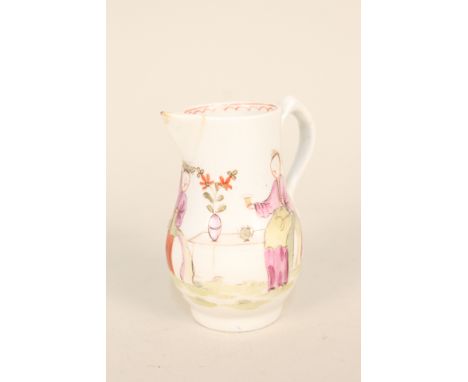 A Lowestoft Mandarin pattern sparrow beak jug (light body crack)