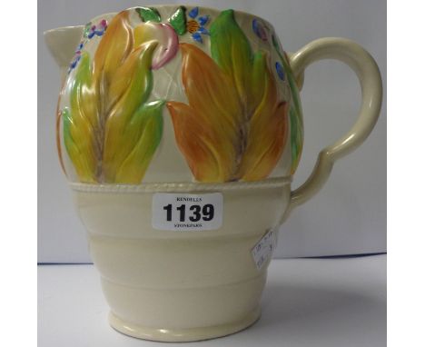 A Clarice Cliff Autumn Leaves pattern jug