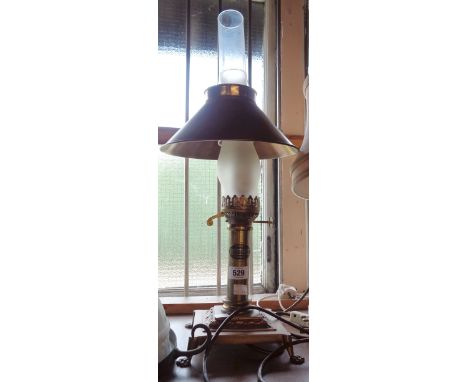 A reproduction Orient Express table lamp