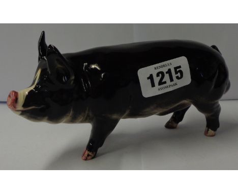 An early 20th Century Beswick Rare Breeds Berkshire Boar 4118
