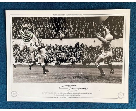 Dixie Deans 16x12 signed colourised photo, Autographed Editions, Limited Edition. Photo Shows Dean heading his first goal, Ce