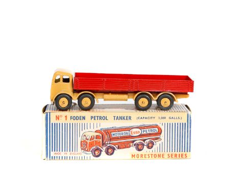 A Morestone Series Foden 8-wheel Open Lorry (2). With light brown cab and chassis and red body. Boxed, minor wear. Vehicle Mi