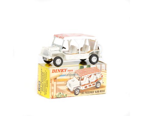 Dinky Toys 'The Prisoner' Mini Moke (106). In white with white side panels (sometimes light brown), light brown top panels, w