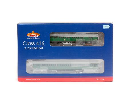 Bachmann Branch-Line OO Class 416 2-Car EMU set (31-376). Comprising multiple unit - power car and non power car in Southern 