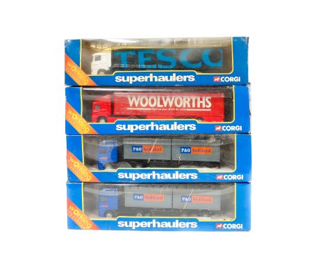 24 Corgi Superhaulers series articulated etc trucks. Tractor units include DAF, Scania, ERF etc, types include tankers, curta