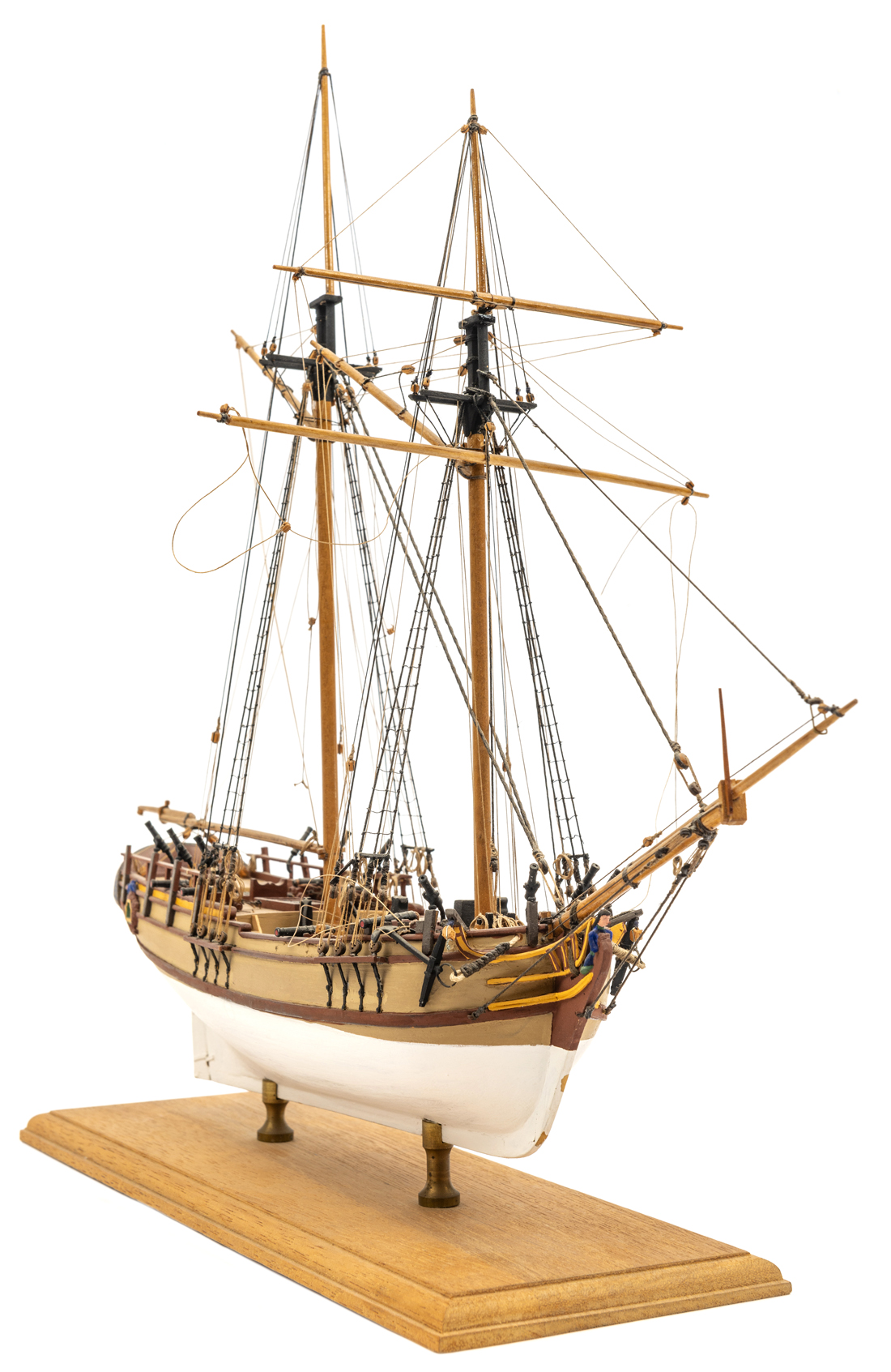 A model of an English naval cutter c 1800, well constructed, fully ...