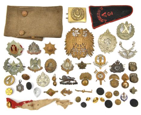 15 cap/glengarry badges,  including RSG, 5th L, Grenadier and Coldstream Gds, R Scots, Northumberland Fus (brooch pin), Suffo