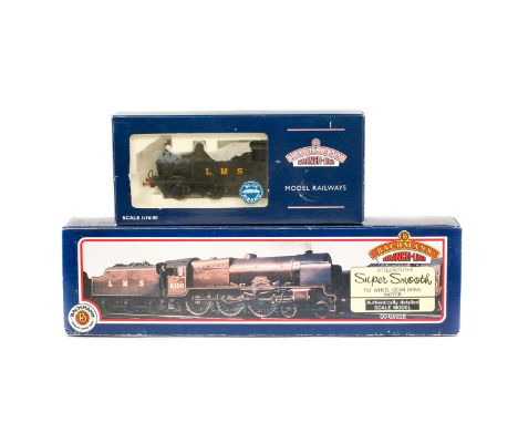2 Bachmann Branchline LMS locomotives. A Royal Scot Class 4-6-0 loco, The Cheshire Regiment 6134, in lined black livery (31-2