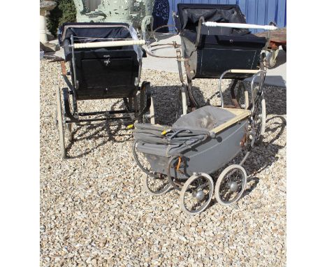 A Wilson's coach built pram, together with a further coach built pram and a children's toy coach built pram CONDITION REPORTS