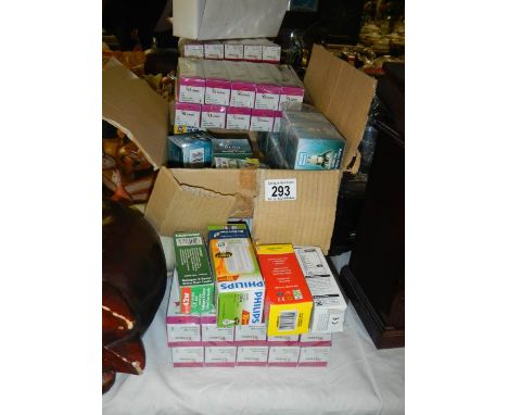 A large quantity of light bulbs