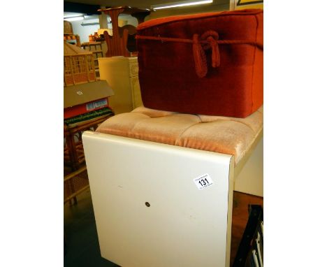 A dressing table stool & pouffe