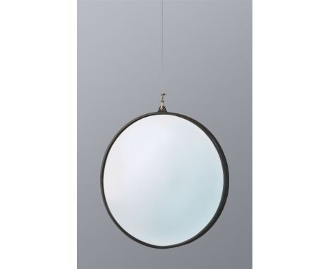 Adolf Luther, Ohne TitelHängelinse aus 2 konvexen halbtransparenten Spiegeln in Kunststoffummantelung Ca. Ø 77 cm. Auf der Ku