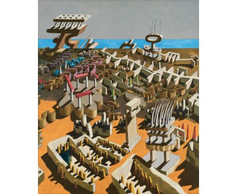 Ulrich Knispel, Ohne TitelÖl auf Leinwand 190 x 160 cm. Gerahmt. Signiert und datiert 'Knispel 76'. - Mit leichten Altersspur