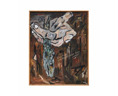 Werner Büttner, Guck Frau, was ich gefunden habeÖl auf Leinwand 190 x 150 cm. In Künstlerrahmen 195 x 155 cm. Signiert und da