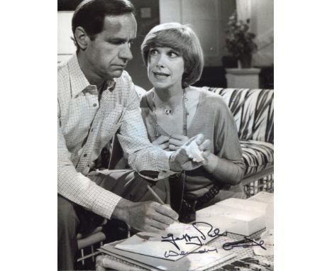 Butterflies Cast Signed. 8x10 photo from the TV comedy series 'Butterflies' signed by actress Wendy Craig and her co-star Geo