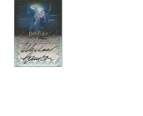 Michael Gambon signed Harry Potter trading card. Good Condition. All signed pieces come with a Certificate of Authenticity. W