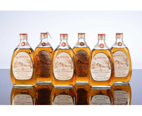 Six bottles of Rossdhu Finest 12 Years Old Blended Scotch Whisky, each 750ML and 86 Proof (6)