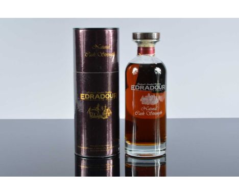 A bottle of Edradour Distillery 1995 Single Malt Scotch Whisky, in tube and sealed with label marked Distilled 05.12.95, Bott