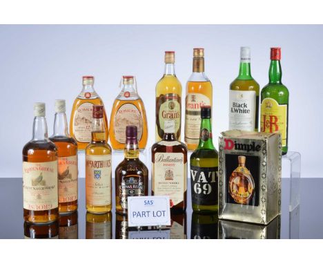 Twenty bottles of Scotch Whisky, including five bottles of Famous Grouse, three from J&B, a Chivas Regal, a Black & White, a 