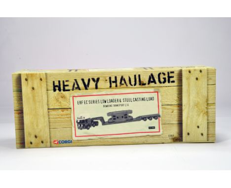 Corgi Commercial Truck Diecast Issue. Heavy Haulage No. CC11909 ERF EC Series Low Loader and Steel Casing Load. Bowing Transp