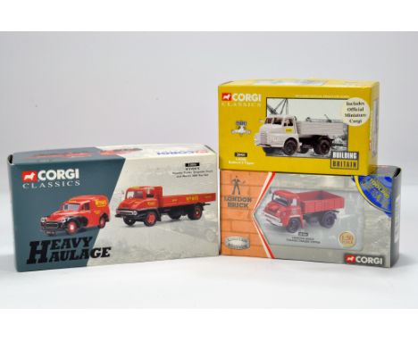 Corgi Commercial Truck Diecast Group. Comprising No. 31006 Heavy Haulage Thames Trader and Morris Van (Wynns) plus 20401 Bedf