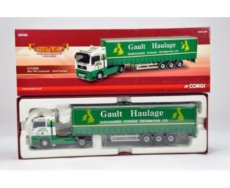 Corgi 1/50 Commercial Truck Diecast Issue. Hauliers of Renown. CC13428. MAN TGA Curtainside. Gault Haulage. NM to M in Box.